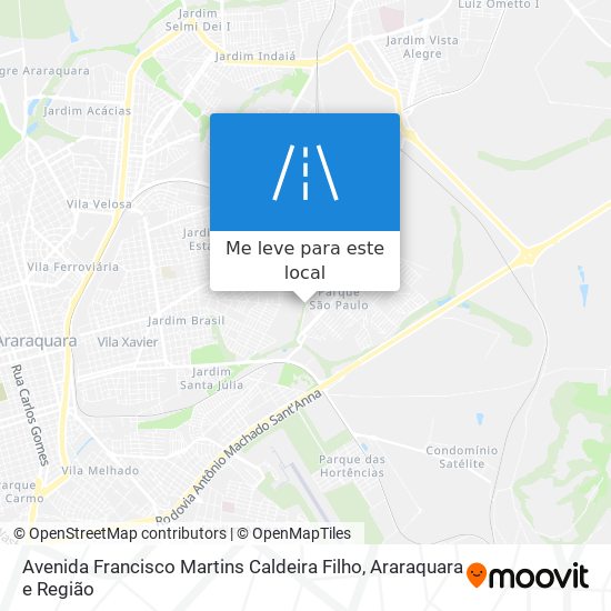 Avenida Francisco Martins Caldeira Filho mapa