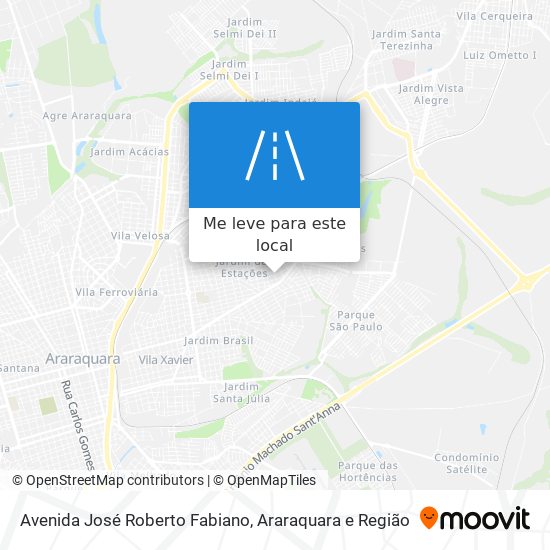 Avenida José Roberto Fabiano mapa