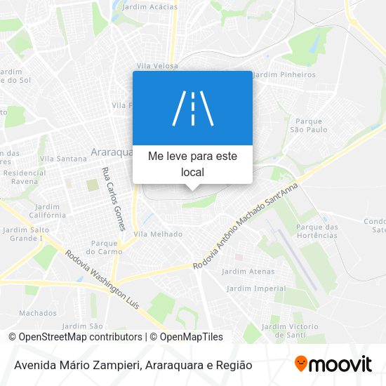 Avenida Mário Zampieri mapa