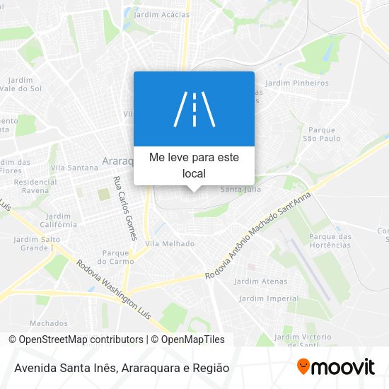 Avenida Santa Inês mapa