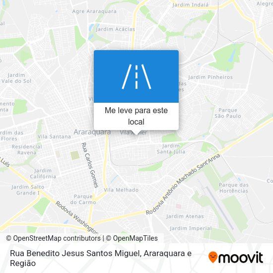 Rua Benedito Jesus Santos Miguel mapa