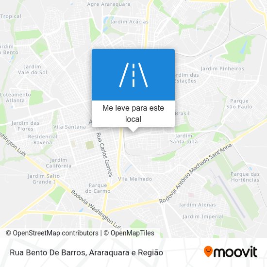 Rua Bento De Barros mapa