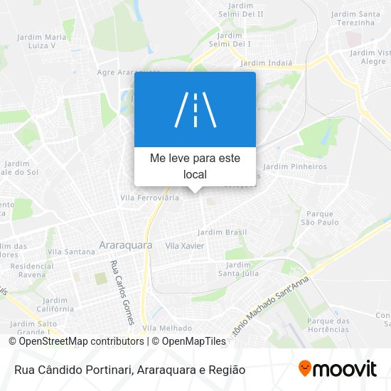 Rua Cândido Portinari mapa