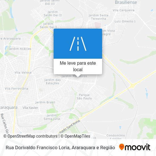 Rua Dorivaldo Francisco Loria mapa