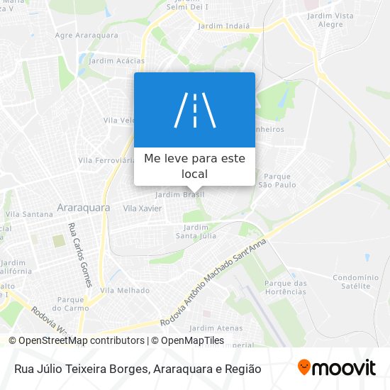 Rua Júlio Teixeira Borges mapa