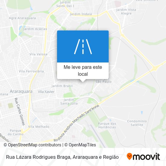 Rua Lázara Rodrigues Braga mapa
