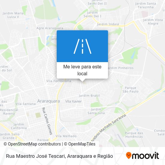 Rua Maestro José Tescari mapa