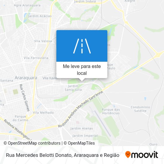 Rua Mercedes Belotti Donato mapa
