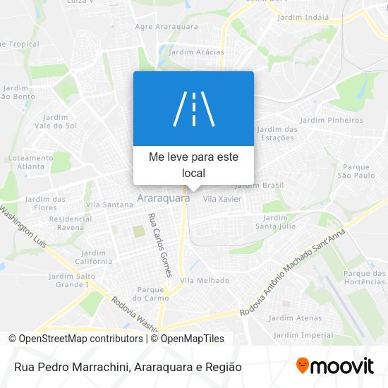 Rua Pedro Marrachini mapa