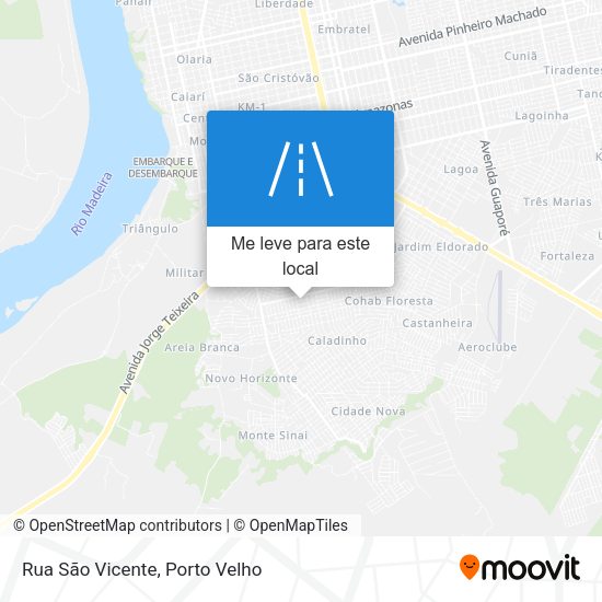 Rua São Vicente mapa