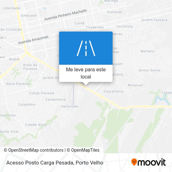 Acesso Posto Carga Pesada mapa