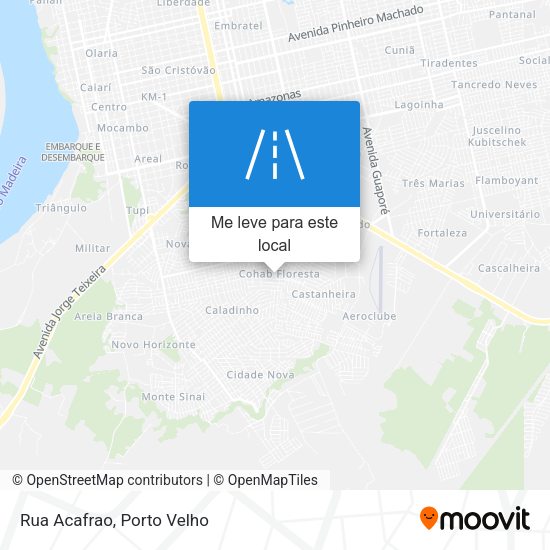 Rua Acafrao mapa
