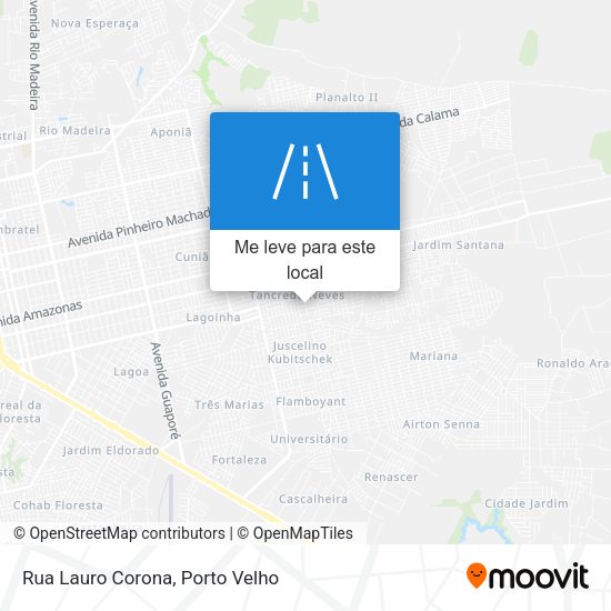 Rua Lauro Corona mapa