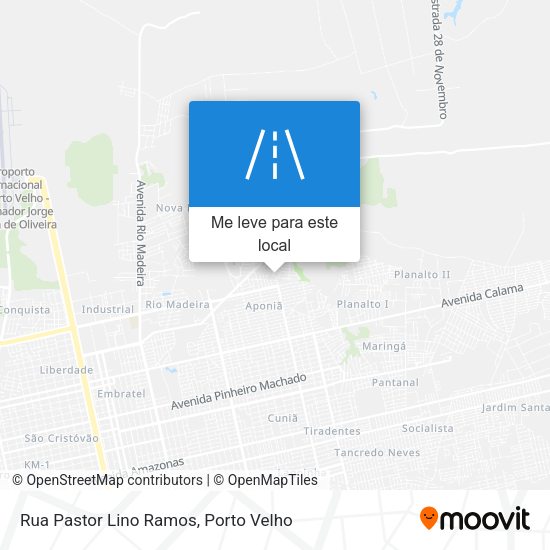 Rua Pastor Lino Ramos mapa