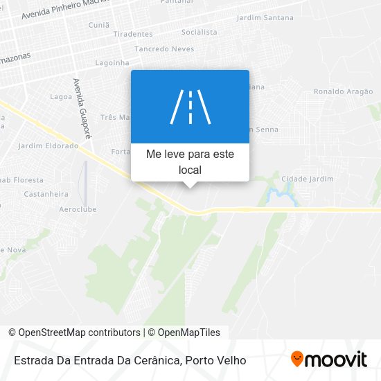 Estrada Da Entrada Da Cerânica mapa