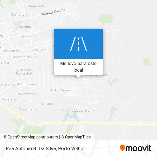 Rua Antônio B. Da Silva mapa