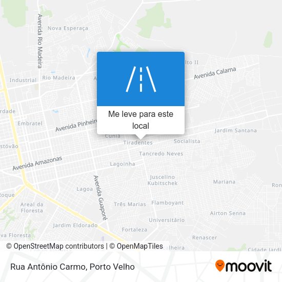 Rua Antônio Carmo mapa
