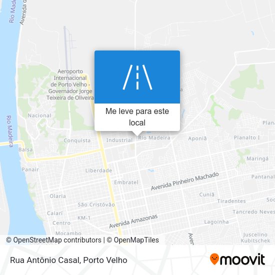 Rua Antônio Casal mapa