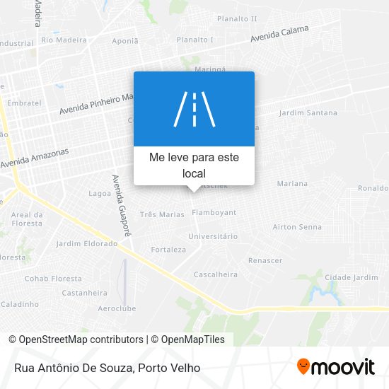 Rua Antônio De Souza mapa
