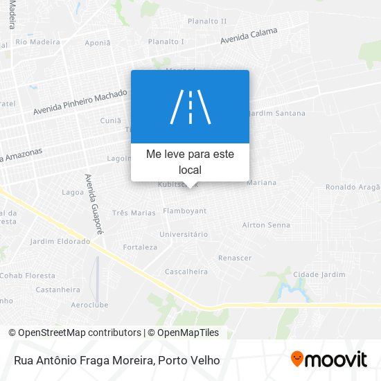 Rua Antônio Fraga Moreira mapa