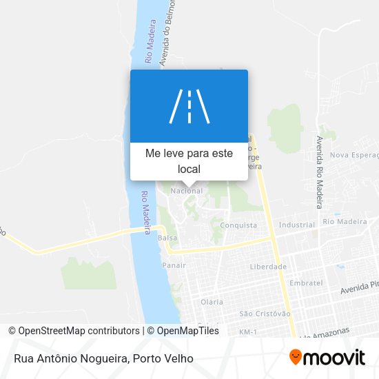 Rua Antônio Nogueira mapa