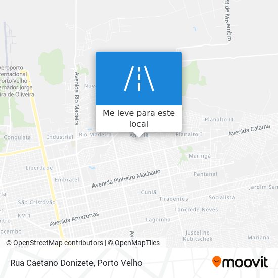 Rua Caetano Donizete mapa