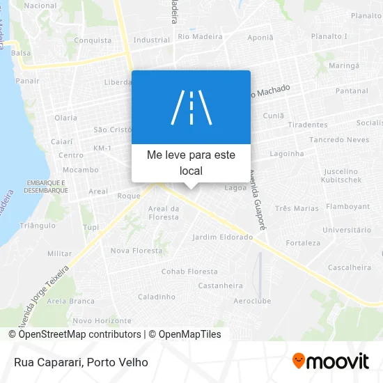Rua Caparari mapa
