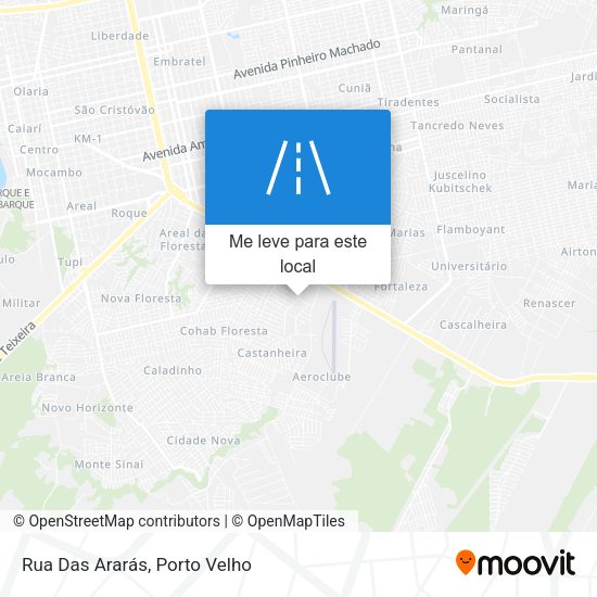 Rua Das Ararás mapa