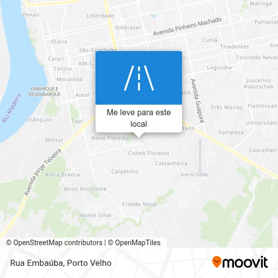 Rua Embaúba mapa