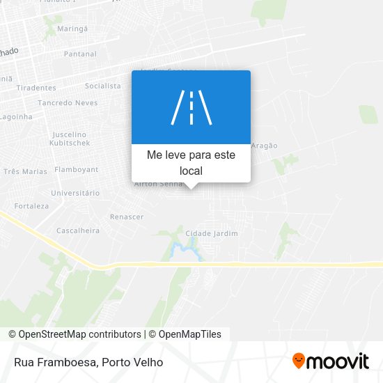 Rua Framboesa mapa