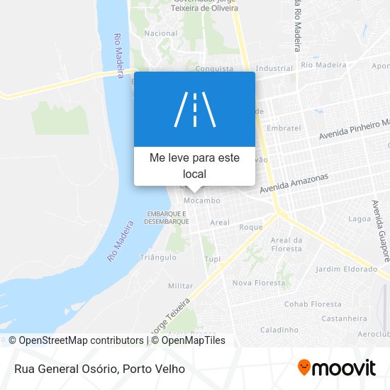 Rua General Osório mapa
