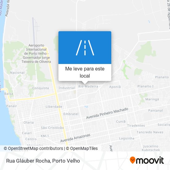 Rua Gláuber Rocha mapa