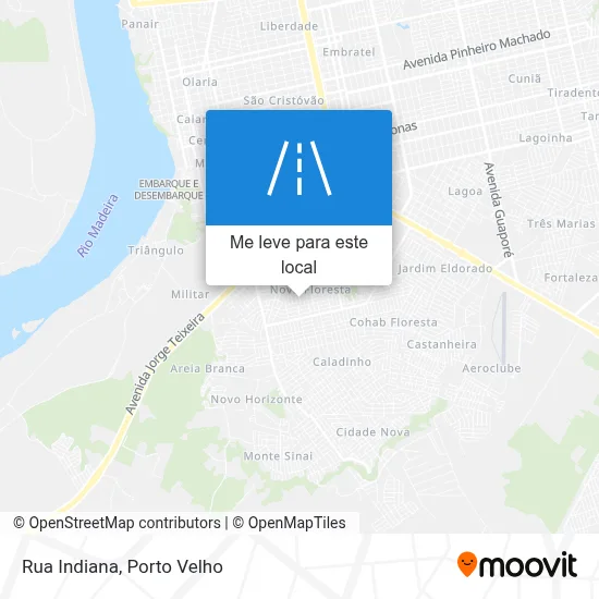 Rua Indiana mapa