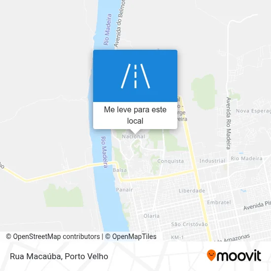 Rua Macaúba mapa