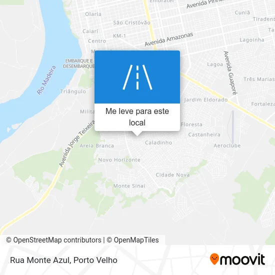 Rua Monte Azul mapa