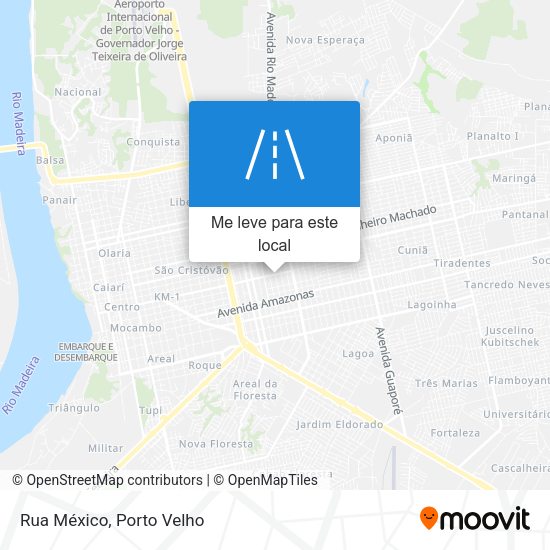 Rua México mapa