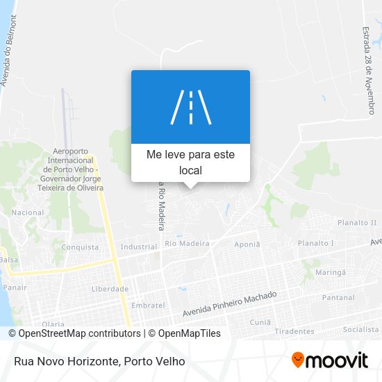 Rua Novo Horizonte mapa