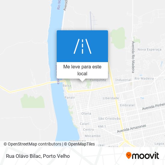 Rua Olávo Bilac mapa