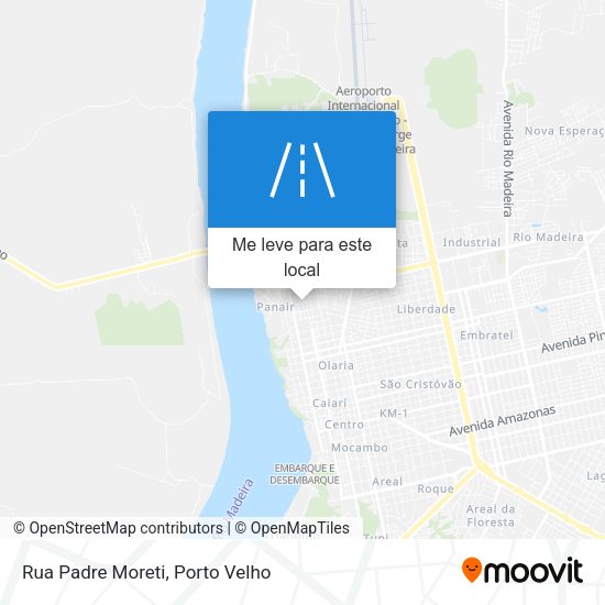 Rua Padre Moreti mapa