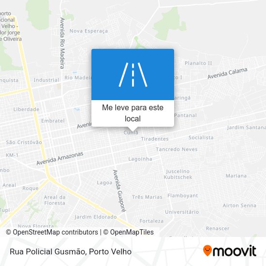 Rua Policial Gusmão mapa