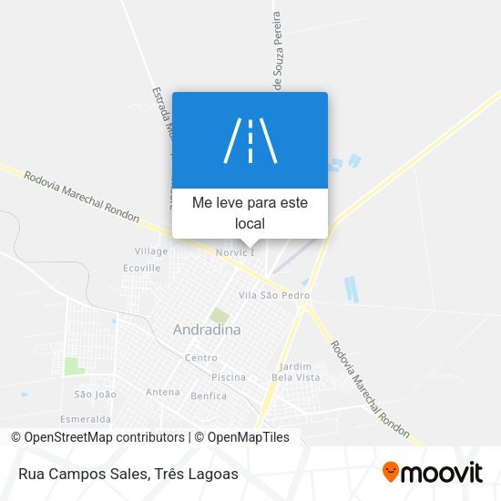 Rua Campos Sales mapa