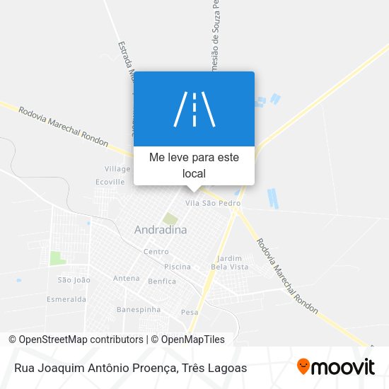 Rua Joaquim Antônio Proença mapa