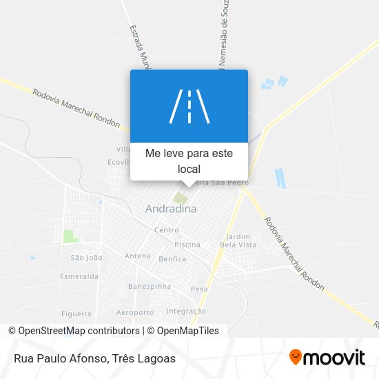 Rua Paulo Afonso mapa