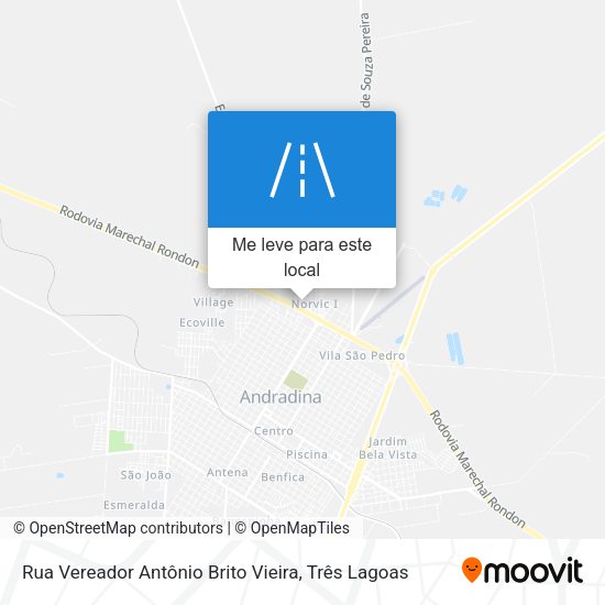 Rua Vereador Antônio Brito Vieira mapa