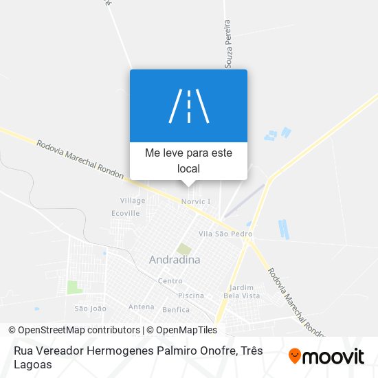 Rua Vereador Hermogenes Palmiro Onofre mapa