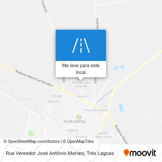 Rua Vereador José Antônio Mariani mapa