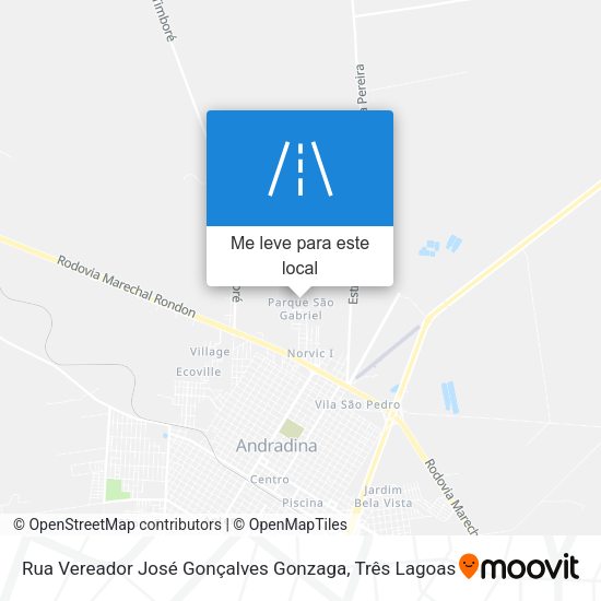 Rua Vereador José Gonçalves Gonzaga mapa