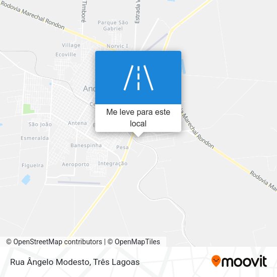 Rua Ângelo Modesto mapa
