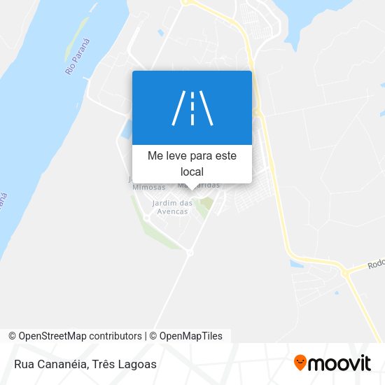 Rua Cananéia mapa
