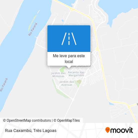 Rua Caxambú mapa